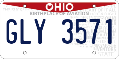 OH license plate GLY3571