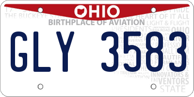 OH license plate GLY3583