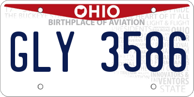 OH license plate GLY3586