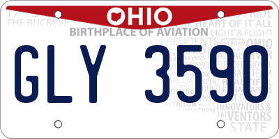 OH license plate GLY3590