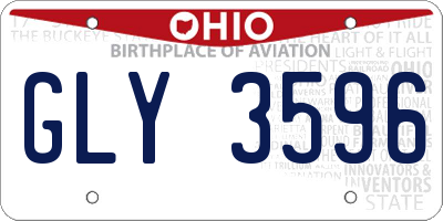 OH license plate GLY3596
