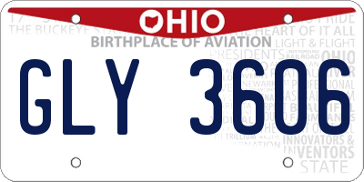 OH license plate GLY3606