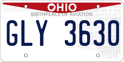 OH license plate GLY3630