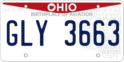 OH license plate GLY3663