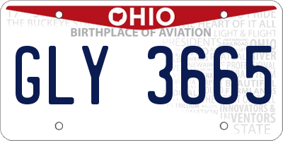 OH license plate GLY3665