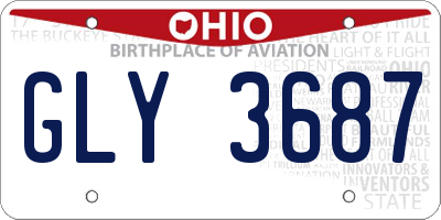 OH license plate GLY3687