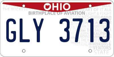 OH license plate GLY3713