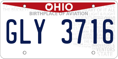 OH license plate GLY3716