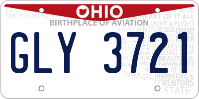 OH license plate GLY3721