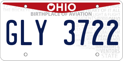 OH license plate GLY3722