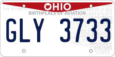 OH license plate GLY3733
