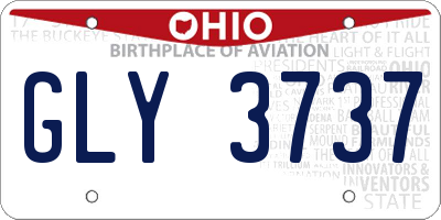 OH license plate GLY3737