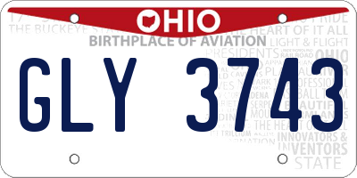 OH license plate GLY3743