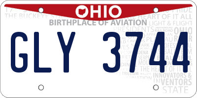 OH license plate GLY3744