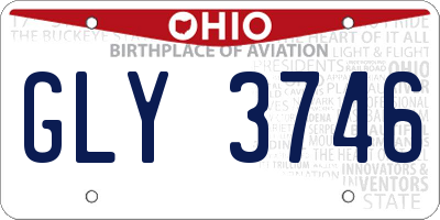 OH license plate GLY3746