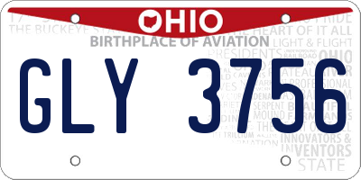 OH license plate GLY3756