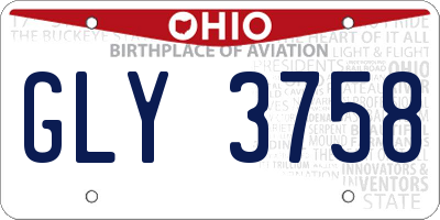 OH license plate GLY3758
