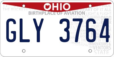 OH license plate GLY3764