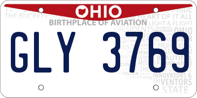 OH license plate GLY3769