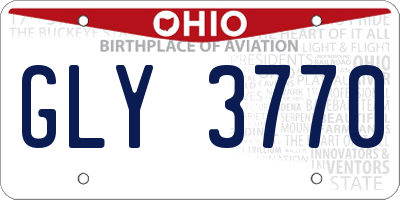 OH license plate GLY3770