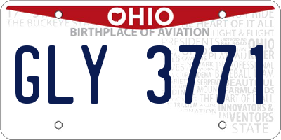 OH license plate GLY3771