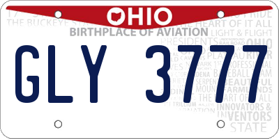 OH license plate GLY3777