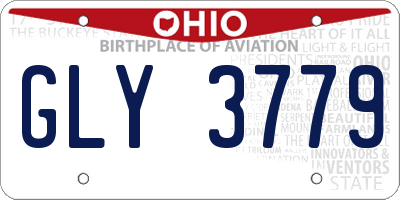 OH license plate GLY3779
