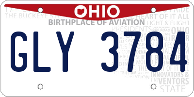 OH license plate GLY3784