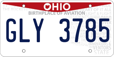 OH license plate GLY3785