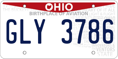 OH license plate GLY3786