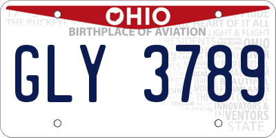 OH license plate GLY3789