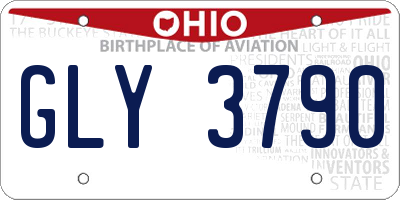 OH license plate GLY3790