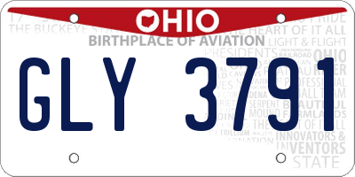 OH license plate GLY3791