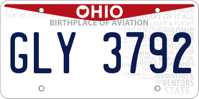 OH license plate GLY3792