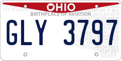 OH license plate GLY3797