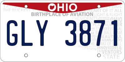 OH license plate GLY3871