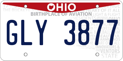 OH license plate GLY3877