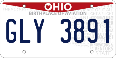 OH license plate GLY3891