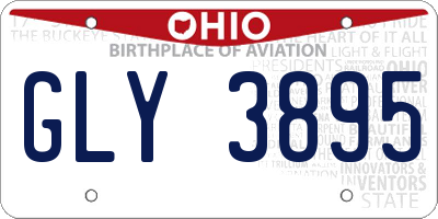 OH license plate GLY3895