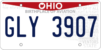 OH license plate GLY3907