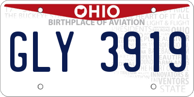 OH license plate GLY3919
