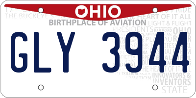 OH license plate GLY3944