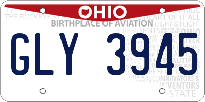 OH license plate GLY3945