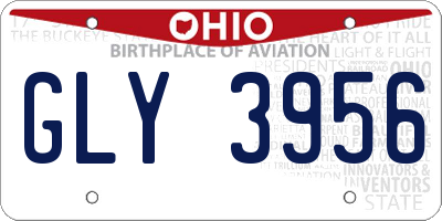 OH license plate GLY3956
