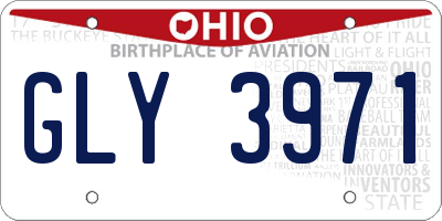 OH license plate GLY3971