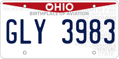 OH license plate GLY3983