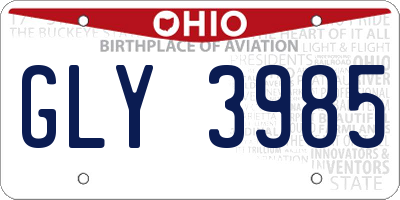 OH license plate GLY3985