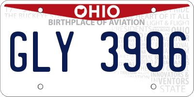 OH license plate GLY3996