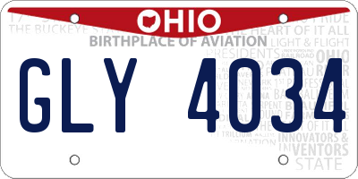 OH license plate GLY4034