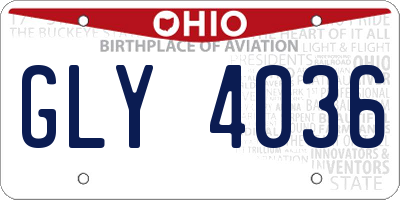 OH license plate GLY4036